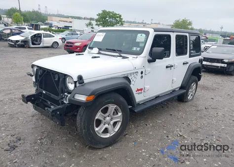2021 Jeep Wrangler Unlimited Sport S 4X4 z USA, uszkodzony, nr VIN 1C4HJXDG1MW850478
